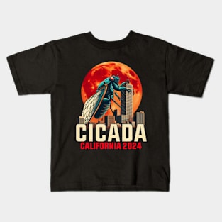 Cicada Invasion 2024 California Kids T-Shirt